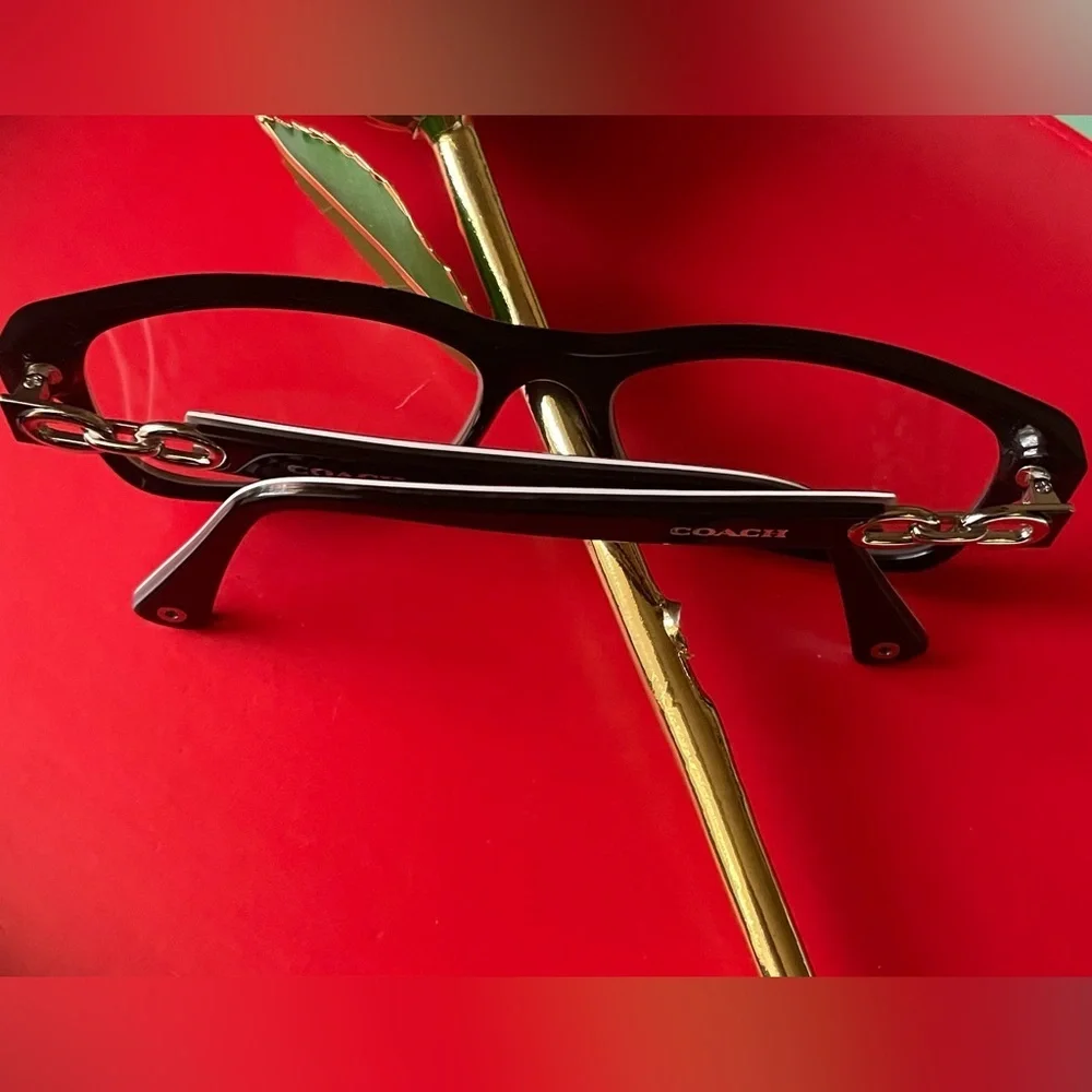COACH GLASSES,Coach Black and White Patterned Glasses